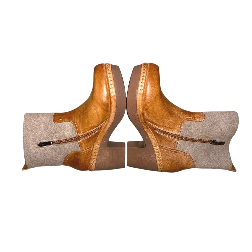 Sundance Antelope Sato‎ Booties sz 7 Gorgeous!! Color  Cognac/Beige - Picture 6 of 9